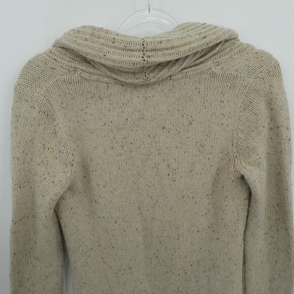 Soft Surroundings Sweater Cardigan Womens Medium Oatmeal Shawl Neck Long Toggle - Picture 11 of 12